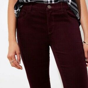 Like New! Loft Curvy mid rise Bootcut Burgundy Cords Sz 12